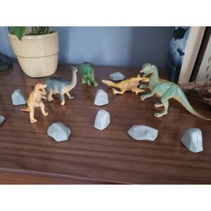 1990s 4-5" lot of PVC dinosaurs toy lot |vintage toys boy imagination play
